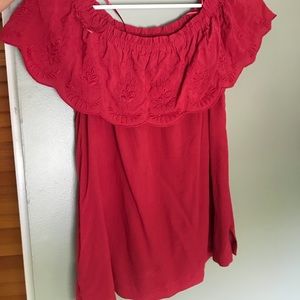 LOFT pink off the shoulder top